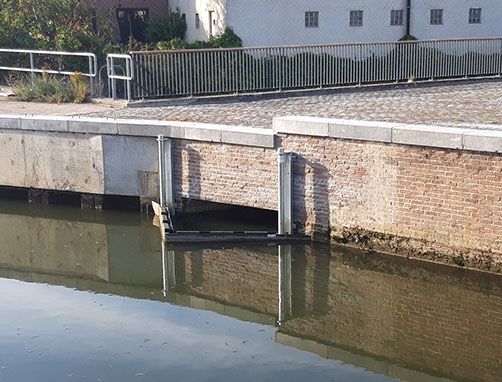 Bolina float at new river Dijle fish pass