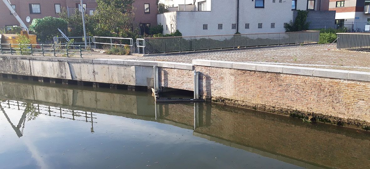 Bolina float at new river Dijle fish pass